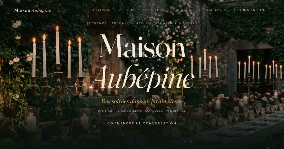 Maison Aubépine — atelier de casamentos